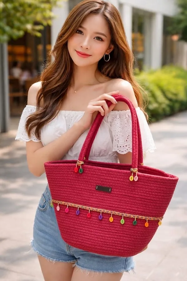 Cotton_Rope_Handmade_Cotton_rope_bag___Rope_Crossbody_-_Bho_Summer_Pures_Handmade_Claret_Woven_Straw_Bag:_Boho_Wooden_Handle_Pures_COLER_RED