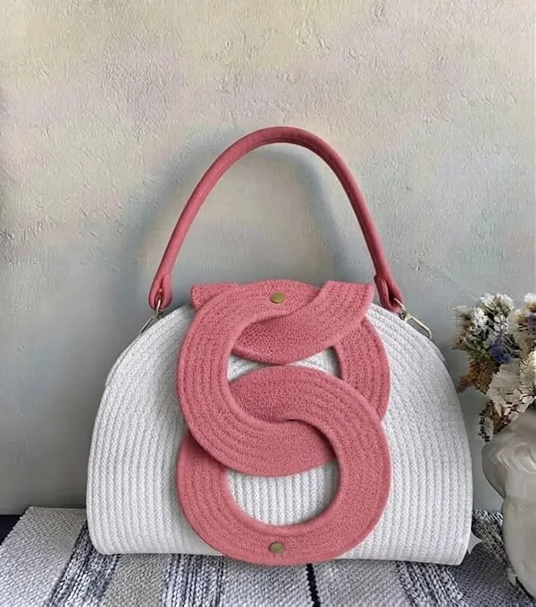 Cotton_Rope_Handmade_Cotton_rope__ring_design_bag___Rope_Crossbody_-_Bho_Summer_Pures_Handmade_Claret_Woven_Straw_Bag:_Boho_Wooden_Handle_Purse