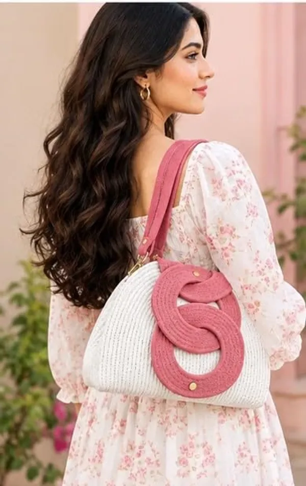 Cotton_Rope_Handmade_Cotton_rope__ring_design_bag___Rope_Crossbody_-_Bho_Summer_Pures_Handmade_Claret_Woven_Straw_Bag:_Boho_Wooden_Handle_Purse