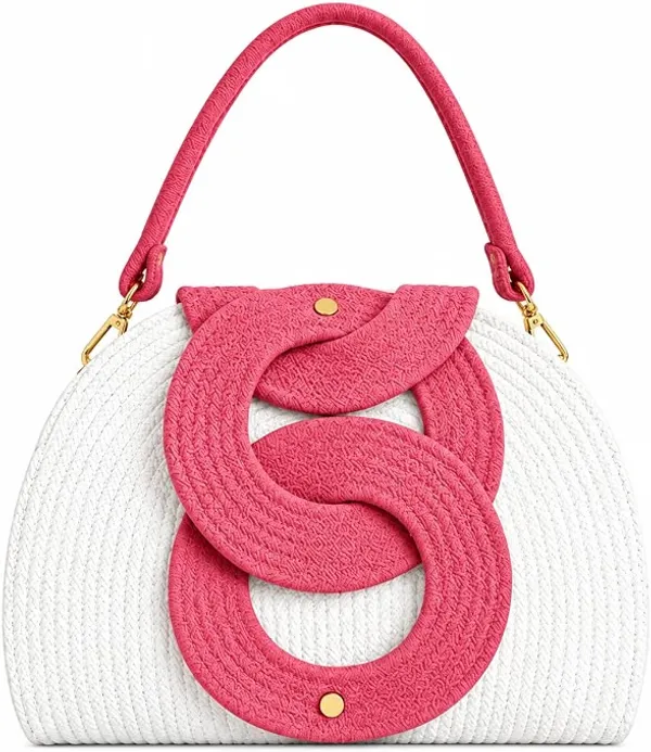 Cotton_Rope_Handmade_Cotton_rope__ring_design_bag___Rope_Crossbody_-_Bho_Summer_Pures_Handmade_Claret_Woven_Straw_Bag:_Boho_Wooden_Handle_Purse