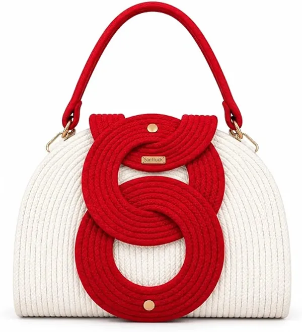 Cotton_Rope_Handmade_Cotton_rope__ring_design_bag___Rope_Crossbody_-_Bho_Summer_Pures_Handmade_Claret_Woven_Straw_Bag:_Boho_Wooden_Handle_Purse