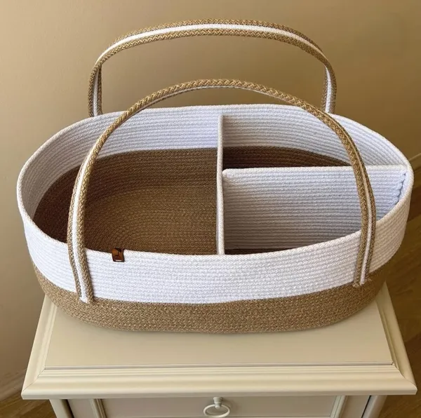 Cotton_Rope/_Jute_/Small_Dry_grass/Natural_Cane/Chic_Dry_Grass_Bag/Cotton_Rope_Woven_Blanket_Storage_For_Living_Room,_Whiten_And_Beige_Basket