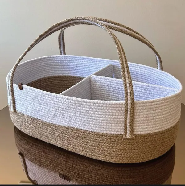 Cotton_Rope/_Jute_/Small_Dry_grass/Natural_Cane/Chic_Dry_Grass_Bag/Cotton_Rope_Woven_Blanket_Storage_For_Living_Room,_Whiten_And_Beige_Basket