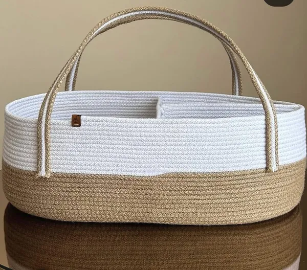 Cotton_Rope/_Jute_/Small_Dry_grass/Natural_Cane/Chic_Dry_Grass_Bag/Cotton_Rope_Woven_Blanket_Storage_For_Living_Room,_Whiten_And_Beige_Basket
