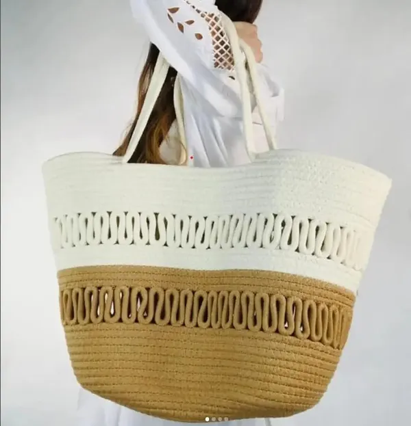 Cotton_Rope_Handmade__Rope_Crossbody_-_Bho_Summer_Pures_Handmade_Claret_Woven_Straw_Bag:_Boho_Wooden_Handle_Pures