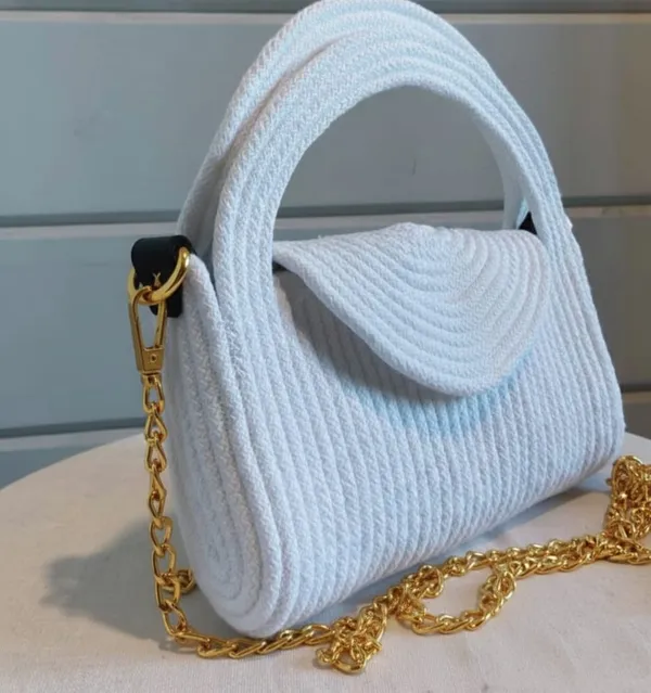 Cotton_rope_boho_fancy_handbag_stlish_handmade_.Handmade_cotton_cored_corssbody_Bags_small_purse_with_gold_chain_strap_and_strap_and_clasp,_Elegant_shoulder_bag,