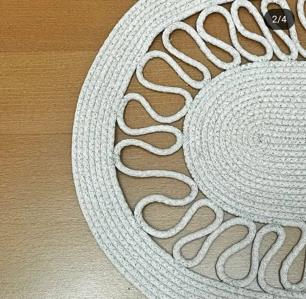 Cotton_Rope/_Jute_/Small_Dry_grass/Natural_Cane/Chic_Dry_Grass_Bag/Super_Area_Rugs/All_Natural_Soft_Jute_Braided_Hand-Woven_Rug_Natural_White_Pyal_Oval_Mat