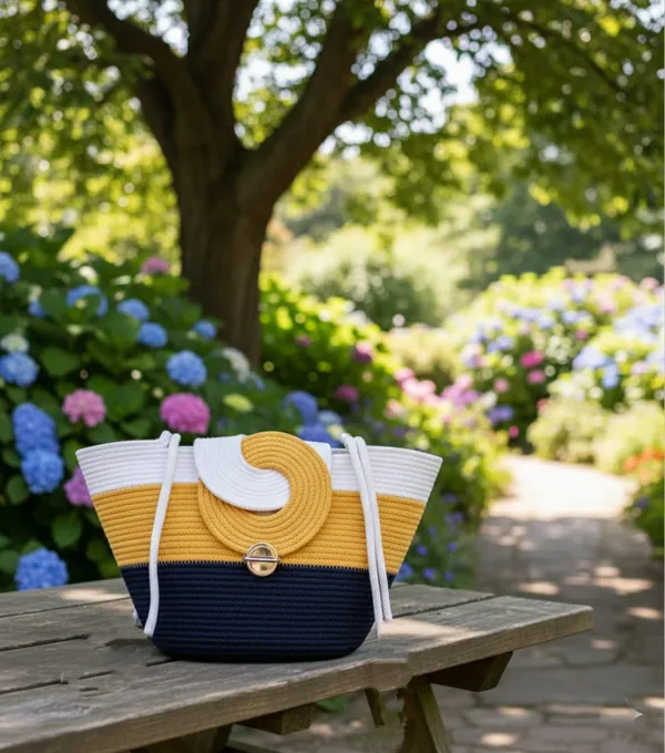 Cotton_rope_boho_fancy_handbag_stlish_handmade_.Handmade_cotton_cored_corssbody_Bags_small_purse_with_gold_chain_strap_and_strap_and_clasp,_Elegant_shoulder_bag,