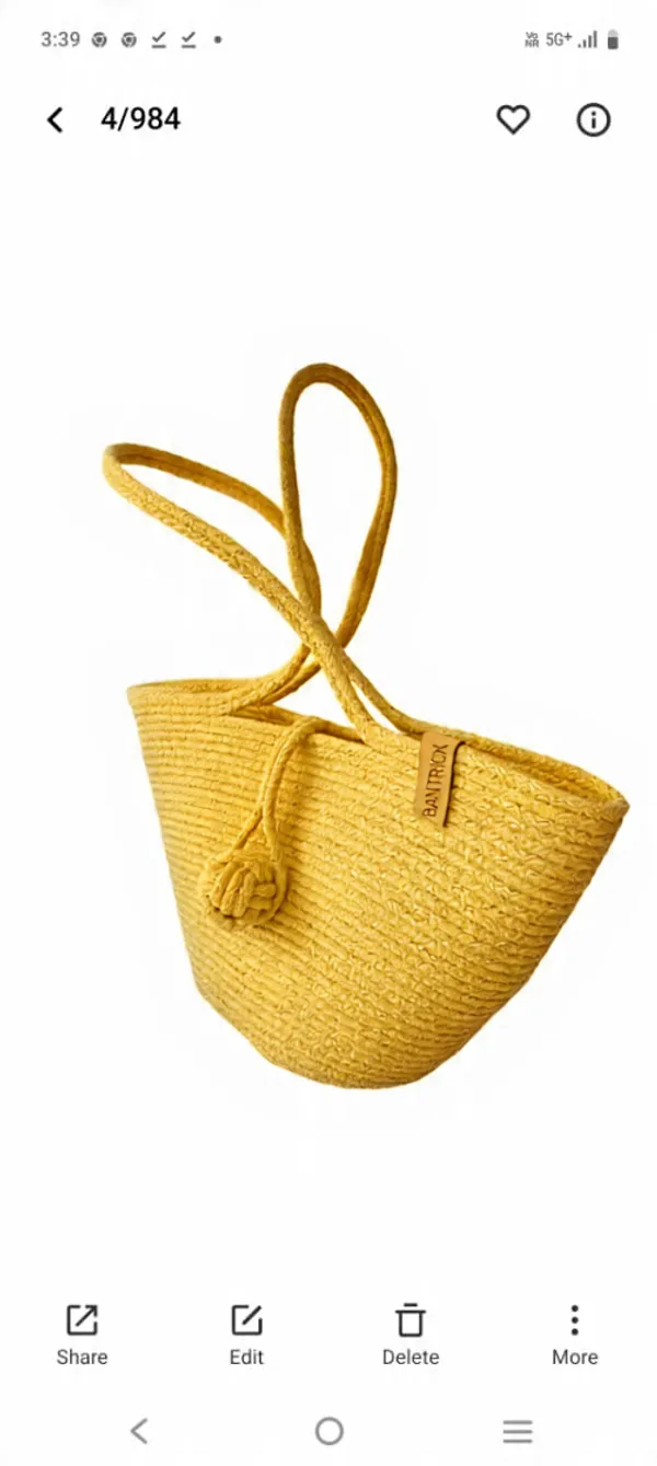 Women_CUTE_FANCY_Bucket_Bag_Casual_Woven_Beach_Handbag_Handmade_Small_Dry_grass/Natural_Cane/Chic_Dry_Grass_bag/handbag_from_Manipur/carry_tote_bag_Sling_Bags_White-Crtoon