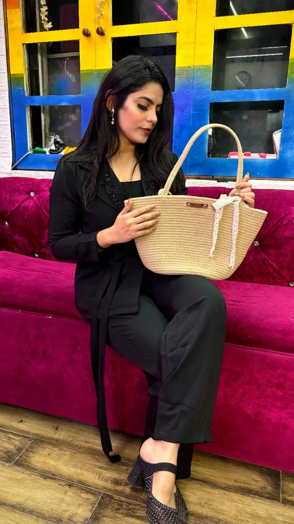 EcoBlend_Tote_Bag_Set_-_Beige_Jute_&_Cotton_Stylish_Design_for_Women