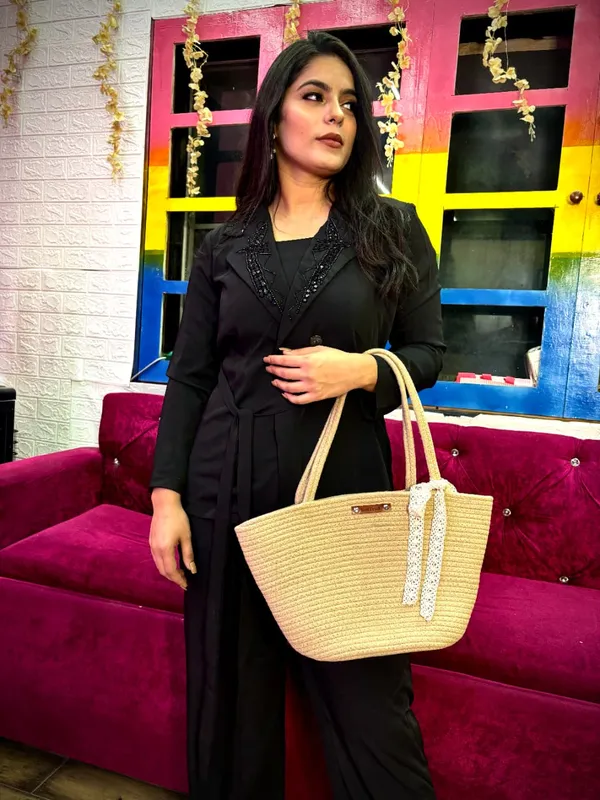 EcoBlend_Tote_Bag_Set_-_Beige_Jute_&_Cotton_Stylish_Design_for_Women