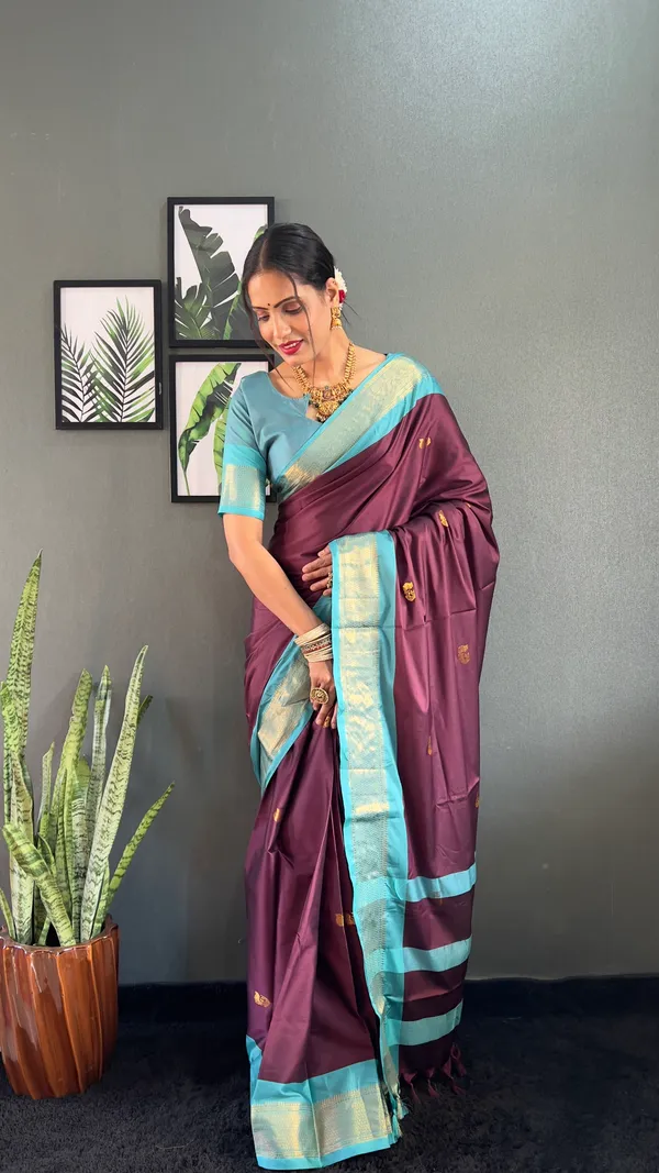 Purple_Sky_Ready_To_Wear_Pure_Kanjivaram_Silk_Saree_With_Blouse_Piece_For_Women