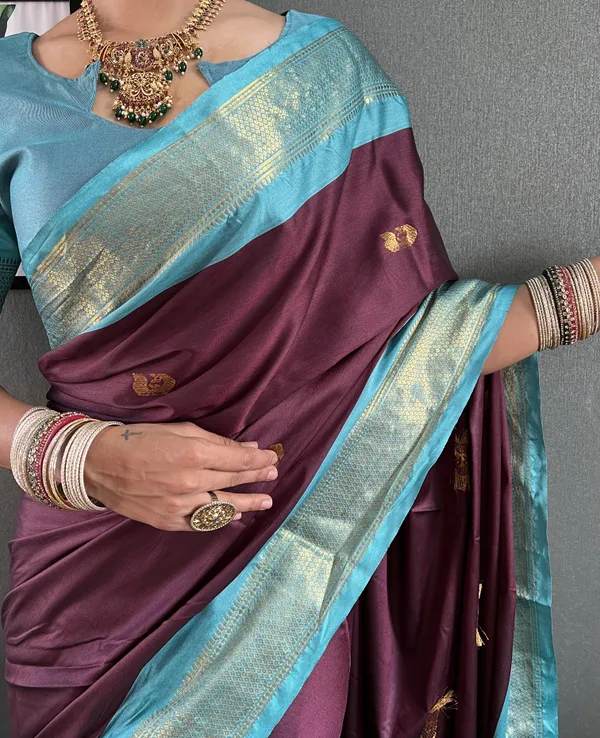 Purple_Sky_Ready_To_Wear_Pure_Kanjivaram_Silk_Saree_With_Blouse_Piece_For_Women