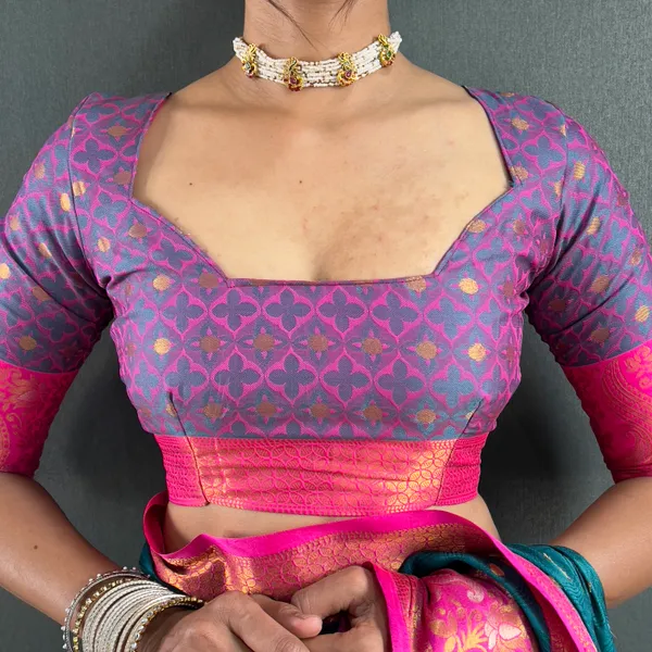 Aqua_Regal_Attire_Ready_To_Wear_Pure_Kanjivaram_Silk_Saree_With_Blouse_Piece_For_Women