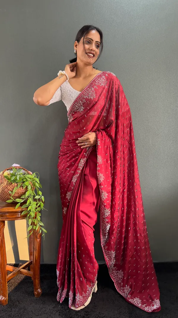 Maroon_Ready_To_Wear_Rangoli_Silk_Saree_With_Fancy_Stone_Work_For_Women