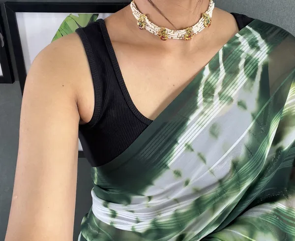 Green_Ready_To_Wear_Pure_Georgette_Sibori_Printed_Saree_For_Women