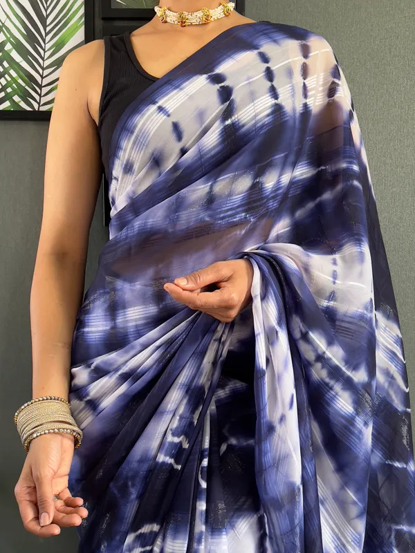 Royal_Blue_Ready_To_Wear_Pure_Georgette_Sibori_Printed_Saree_For_Women