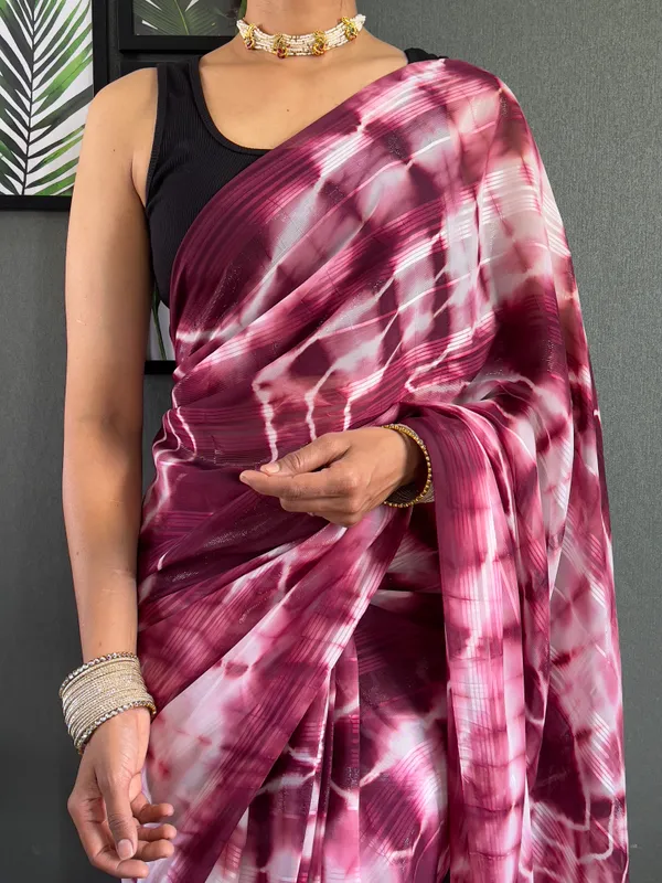 Wine_Ready_To_Wear_Pure_Georgette_Sibori_Printed_Saree_For_Women
