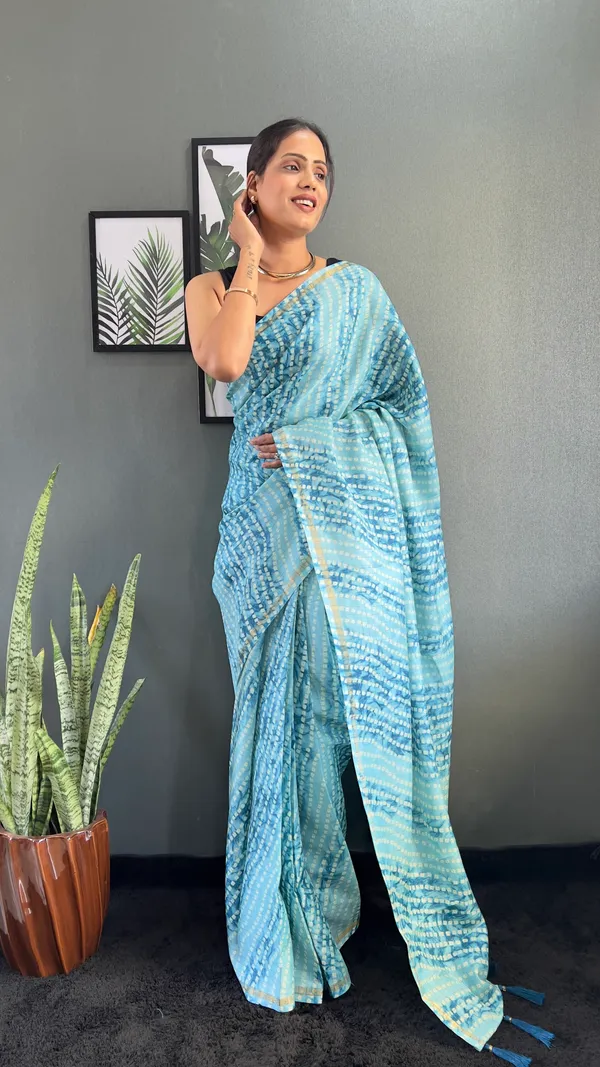 Sky_Indian_Ensemble_Ready_To_Wear_Pure_Linen_Silk_Saree_With_Bandhani_Pattern_Printed_Work_For_Women