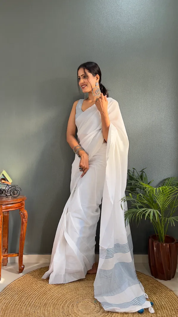 Sky_Ready_To_Wear_Pure_Khadi_Linen_Cotton_Silk_Saree_With_Blouse_Piece_For_Women