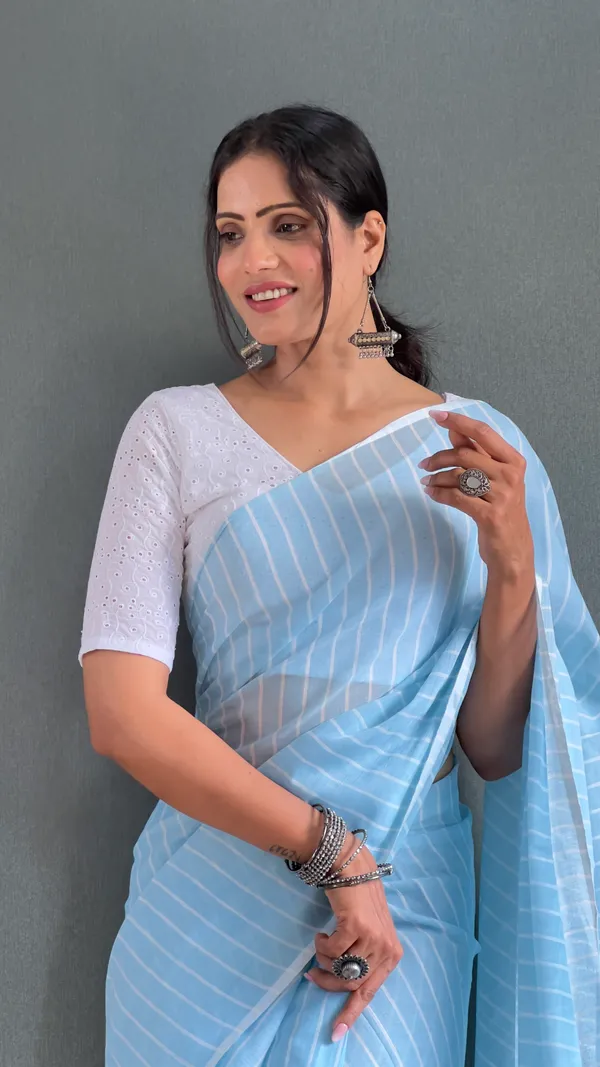 Sky_Ready_To_Wear_Pure_Khadi_Linen_Cotton_Silk_Saree_With_Blouse_Piece_For_Women