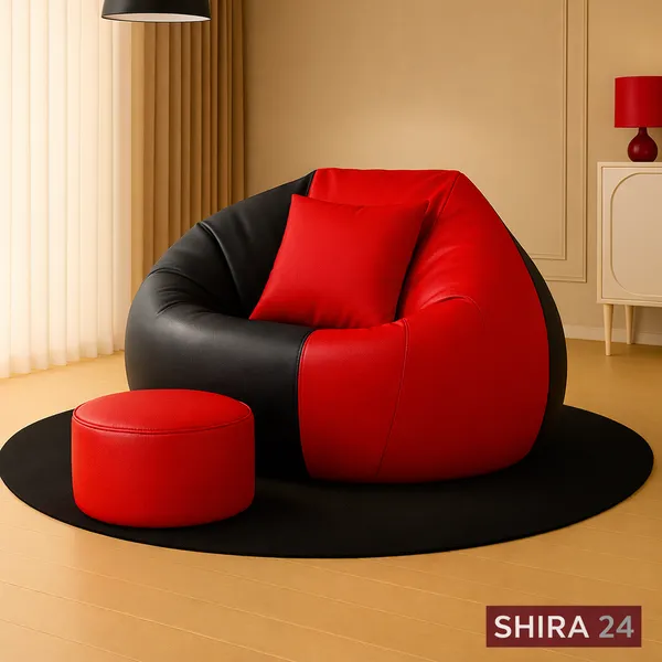 Red_And_Black_Tear_Drop_Bean_Bag_Cover_Without_Beans