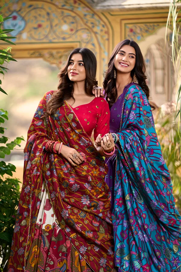 Lehenga_Choli_Dola_Silk_Patola_Print&foil_Work_Belt_Indian_Lhenega_Choli