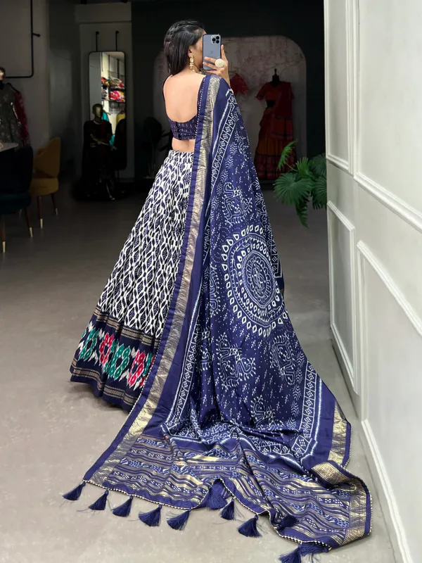 dola_silk_Women's_Wedding_Special_Floral_Lehenga_Choli_with_Foil_Print_&_Gotta_Patti_Dupatta_(blue)