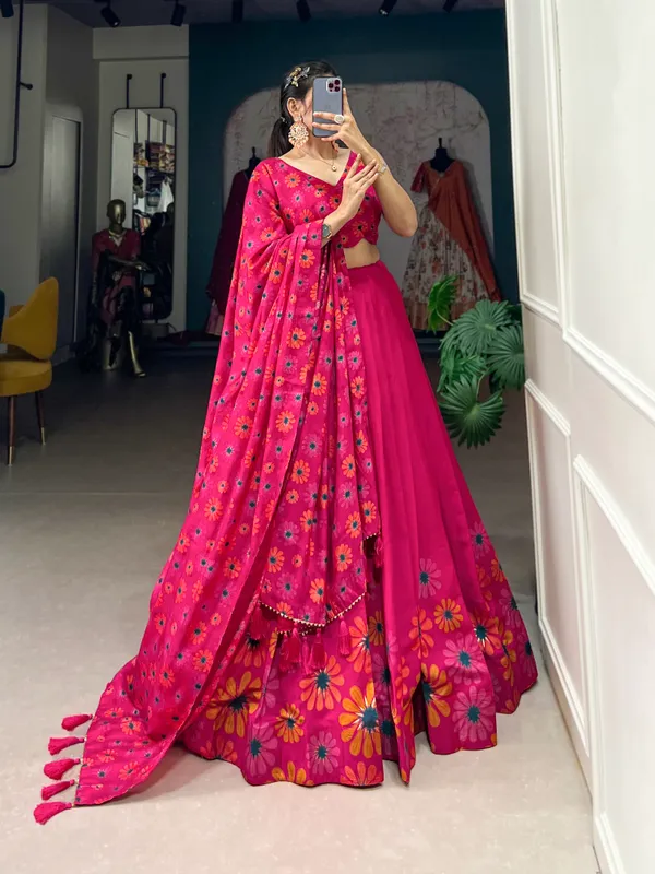 Wine_Floral_Lehenga_Choli_with_Foil_Print_&_Gotta_Patti_Dupatta