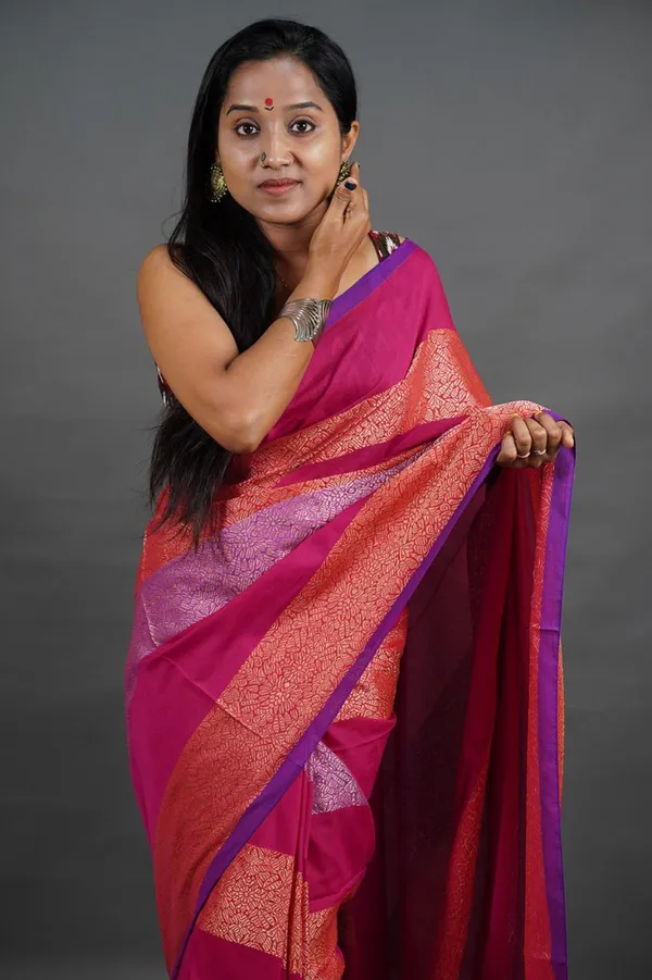 Pink_Pure_Cotton_Handloom_Saree