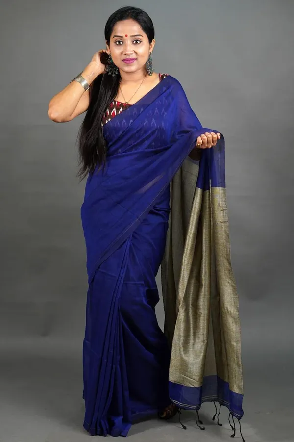 Dark_Blue_Cotton_Silk_Handloom_Saree