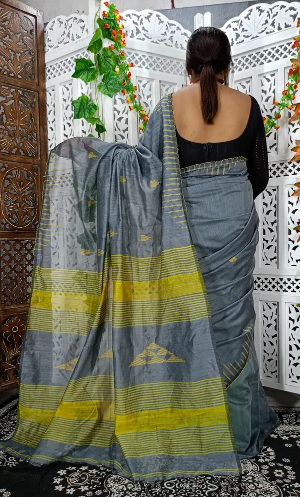 Grey_Cotton_Silk_Weaving_Work_Handloom_Saree