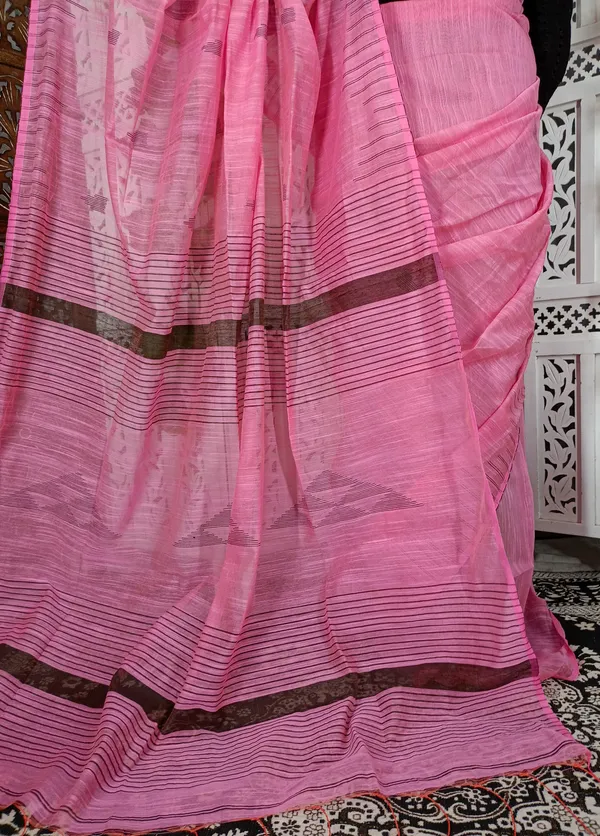 Pink_Cotton_Silk_Weaving_Work_Saree