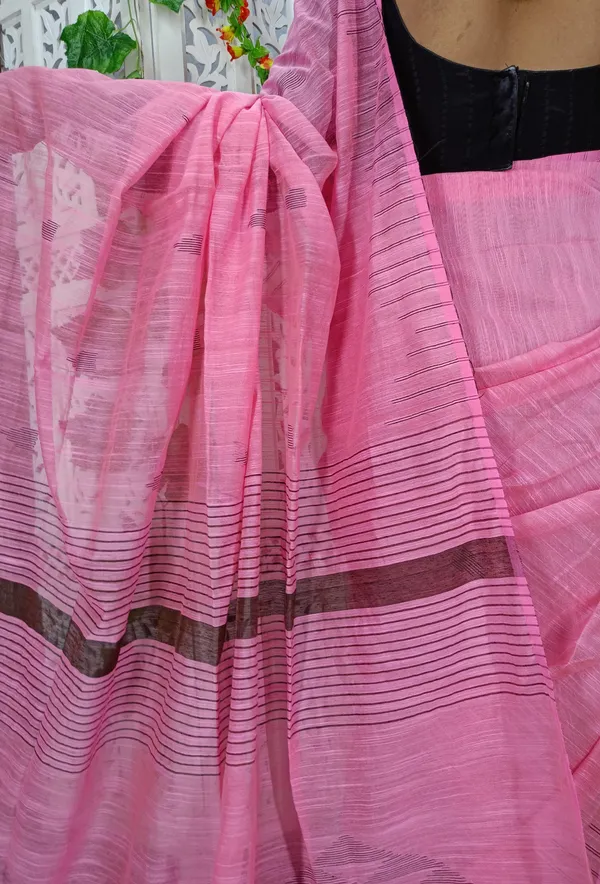 Pink_Cotton_Silk_Weaving_Work_Saree