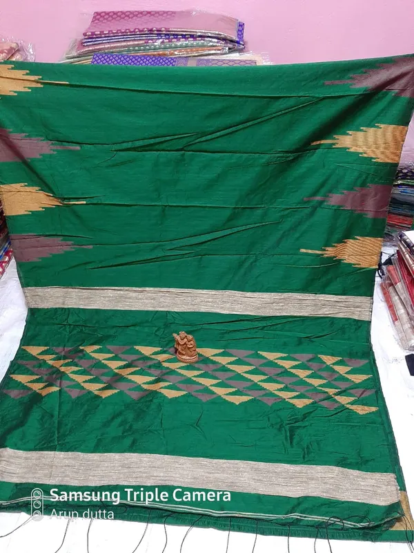 Mehandi_Green_Cotton_Silk_Saree