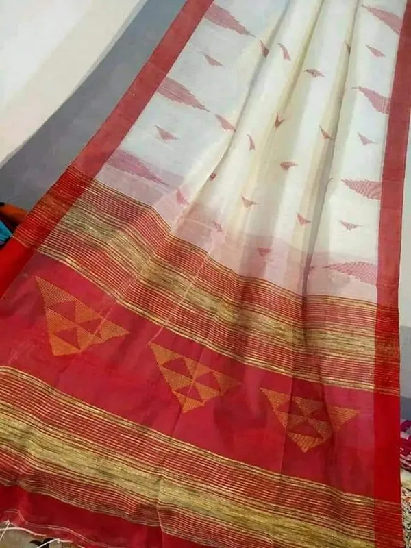 White_Temple_Border_Cotton_Silk_Handloom_Saree