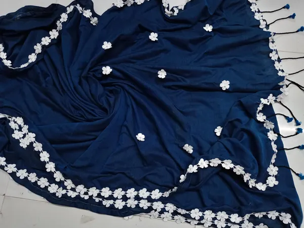 Dark_Blue_Cotton_Lace_Border_Design_Saree