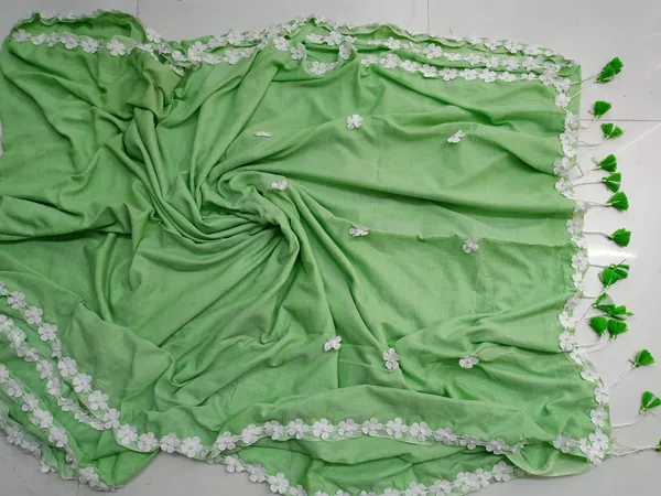 Green_Cotton_Lace_Border_Design_Saree