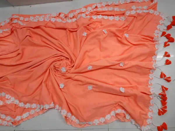 Orange_Cotton_Lace_Border_Design_Saree
