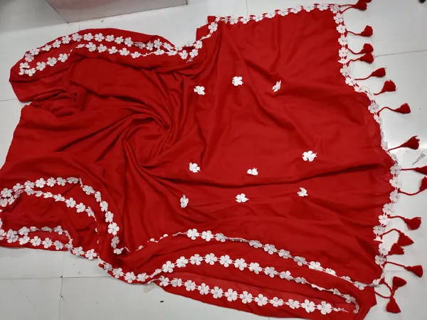 Red_Cotton_Lace_Border_Design_Saree