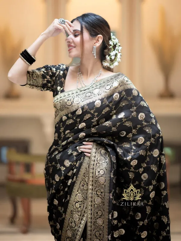 Soft_Banarasi_Lichi_Silk_Saree_with_Unstiched_Blouse_Piece