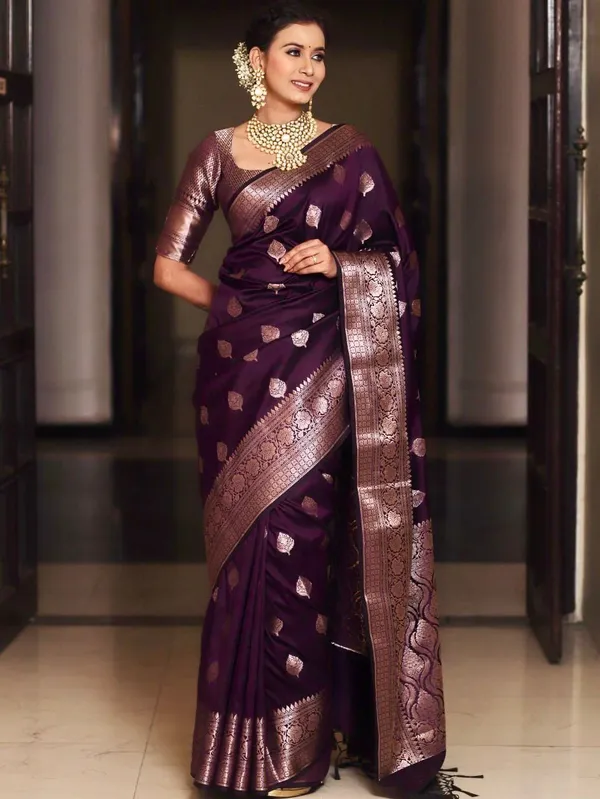 Soft_Banarasi_Lichi_Silk_Saree_with_Unstiched_Blouse_Piece
