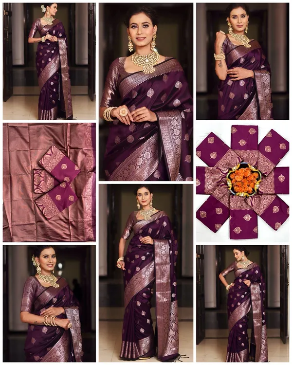 Soft_Banarasi_Lichi_Silk_Saree_with_Unstiched_Blouse_Piece