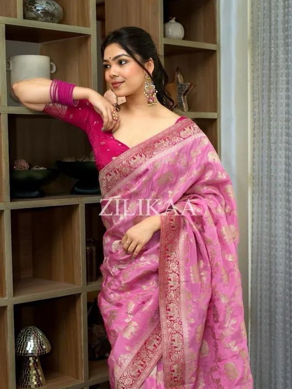 Soft_Banarasi_Lichi_Silk_Saree_with_Unstiched_Blouse_Piece