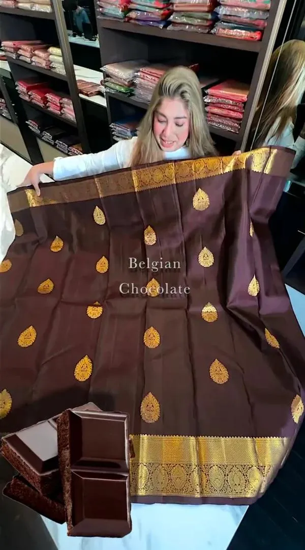 Tremendous_Choclate_Soft_Banarasi_Silk_Saree_With_Supernal_Blouse_Piece