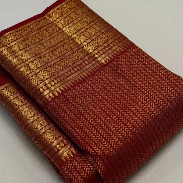 Soft_Banarasi_Lichi_Silk_Saree_with_Unstiched_Blouse_Piece