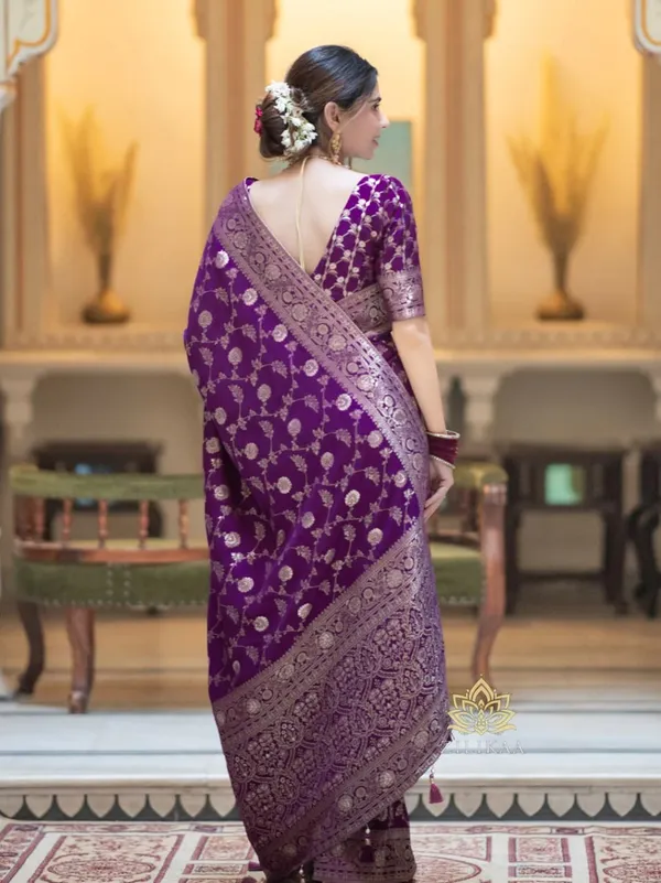 Soft_Banarasi_Lichi_Silk_Saree_with_Unstiched_Blouse_Piece