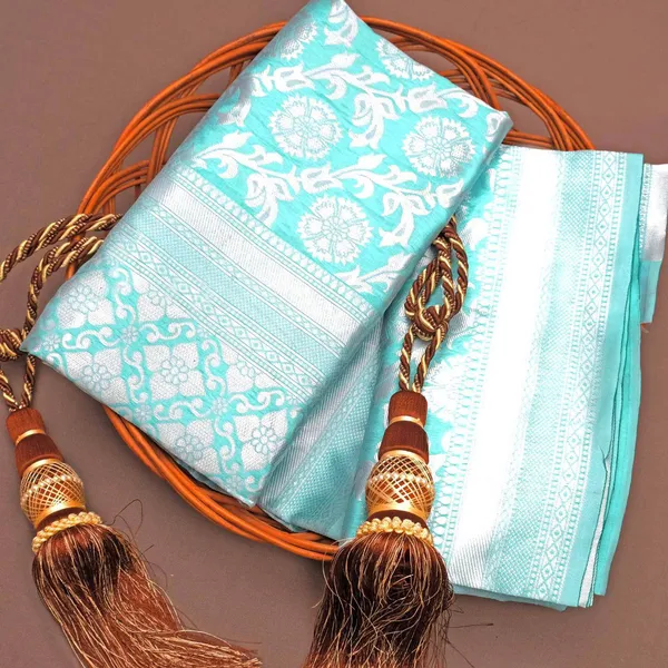 Soft_Banarasi_Lichi_Silk_Saree_with_Unstiched_Blouse_Piece