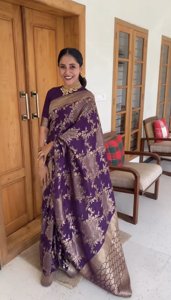 Effervescent_Wine_Soft_Banarasi_Silk_Saree_With_Elision_Blouse_Piece