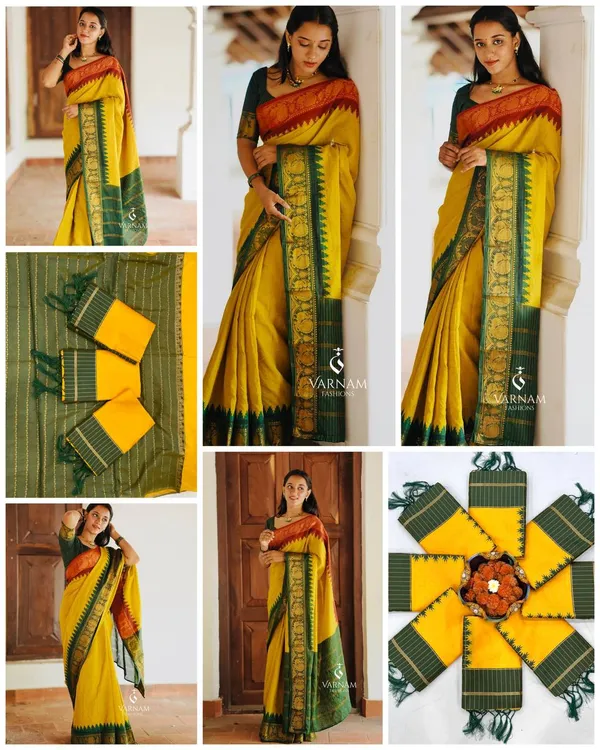 Soft_Lichi_Silk_Saree_with_Unstiched_Blouse_Piece